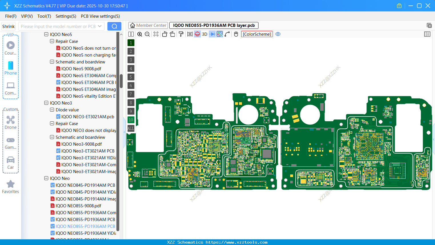 VIVO IQOO NEO855-PD1936AM PCB Layer